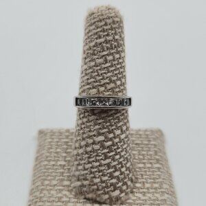Size 7 Sterling Silver Quality Channel Cubic Zirconia Ring A4035